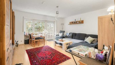 Lichtdurchflutete, ruhige 2-Zimmer-Wohnung mit Balkon & spektakulärem Blick in den Park & Ferne