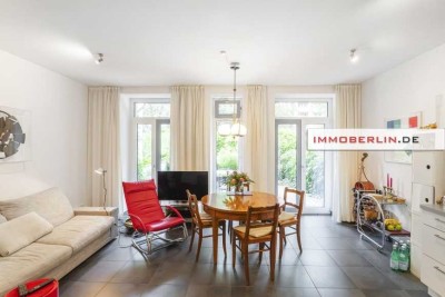 IMMOBERLIN.DE - Moderne Erdgeschosswohnung mit Topambiente & Terrasse zum ruhigen Gemeinschaftsgarte
