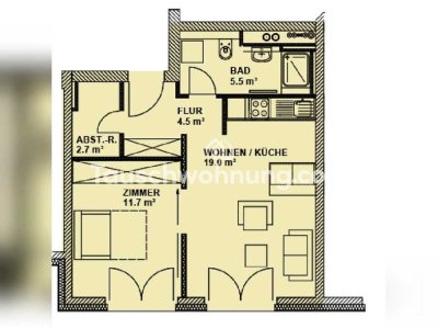 Tauschwohnung: 2 Zi. Neubau gut angebundene Wohnung