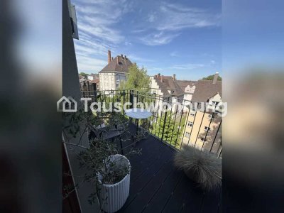 Tauschwohnung: Dachterrassenwohnung mit Flussblick im Herzen von Augsburg