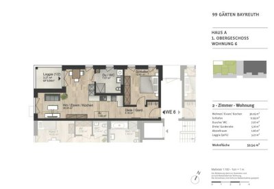 Neuwertige 2-Raum-Wohnung mit Balkon und Einbauküche in Bayreuth