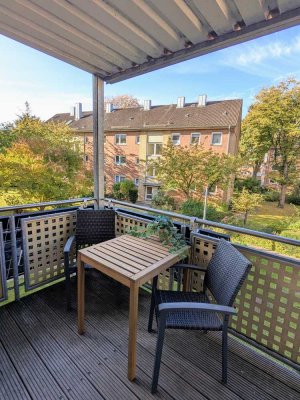 Helle & möblierte 2,5-Zimmer Endwohnung m. Südwest Balkon in ruhiger Süd-Lage