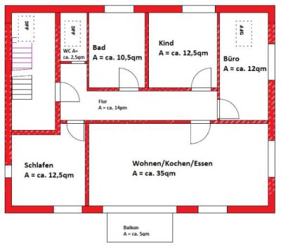 Geschmackvolle 4-Zimmer-Dachgeschosswohnung mit lux. Innenausstattung mit Balkon in Markt Indersdorf