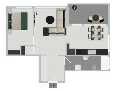 Kernsanierte 2-Zimmer-Wohnung mit neuer Küche und Balkon