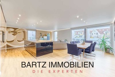 Hochwertiges Wohnerlebnis auf zwei Ebenen: traumhafte 5-Zimmer Maisonette mit großer Terrasse