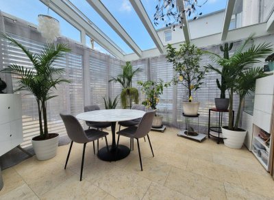 Maisonettenwohnung mit Wintergarten, Garten und Terrasse mit Whirlpool