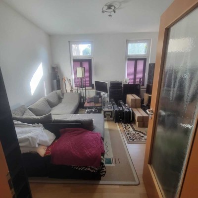 Helle 2-Raum-Hochparterre-Wohnung mit Blick ins Grüne