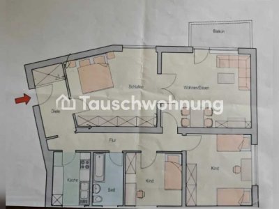 Tauschwohnung: 4 Zimmer, KDB mit Süd-West-Balkon