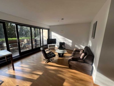 Voll möblierte 2-Zimmer-Wohnung mit großem Balkon in Toplage Harlaching