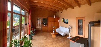 massives Thoma Holz 100 Haus mit Hanfdämmung und Lehmputz mit Wand und Bodenheizung - zu verkaufen für € 499 000.-