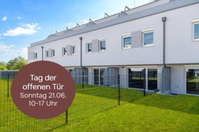 Niedrigenergie-Reihenhaus | mit Keller, Eigengarten, Dachterrasse &amp; Garagenplatz - Provisionsfrei &amp; direkt vom Bauträger!