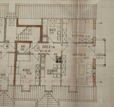 3 Zimmer Dachgeschosswohnung mit Balkon in Passau-Heining