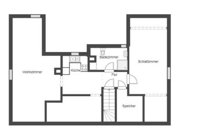 Ruhige 2-Raum-Dachgeschosswohnung in Aschau am Inn