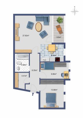 Wohnen mit Charakter: 3-Zimmer-Wohnung in Stadtfeld Ost