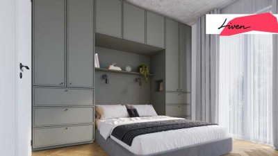 barrierefreies Studio mit SW-Balkon