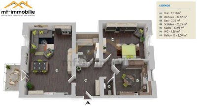 ruhige Lage in Mariental 95 m2 2-Zimmer Küche, Bad, Gäste WC,