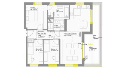 **EIGENTUMSWOHNUNG** 4-Zimmer in Neubau