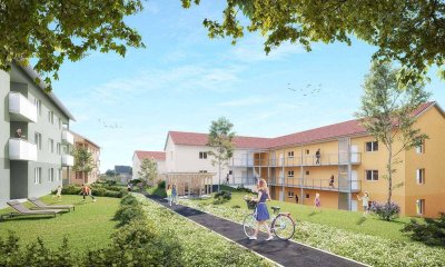 PROVISIONSFREI - ERSTBEZUG - Helle 3-Zimmer-Wohnung in ruhiger Lage mit Balkon - SÜDSEITE - geförderte Miete - 3 Zimmer