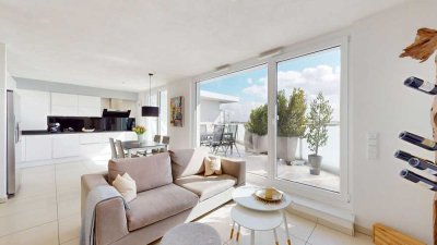 Maisonette im Penthouse-Stil – Wohnen über den Dächern Frankfurts
