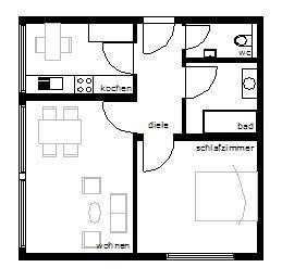 Sehr schöne helle 2 Zi.Wohnung m. EBK+sep. WC in W.-Elberfeld, untere Südstadt.