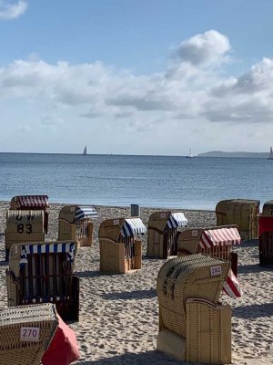 111 Schritte bis zum Meer - ruhige Traumwohnung mit großer Loggia und Parkblick