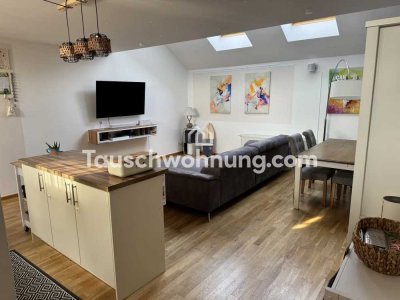 Tauschwohnung: Eine große helle MaisonetteWohnung mit Galerie und Terrasse