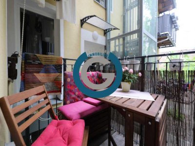 ! PRAKTISCHES HOCHPARTERRE - RUHIG IM HINTERHAUS MIT BALKON - FUSSLÄUFIG ZUM PARK AM GLEISDREIECK