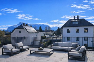 Freiheit mit Aussicht - Ihr exklusives Penthouse mit beeindruckendem Bergpanorama mitten in Salzburg