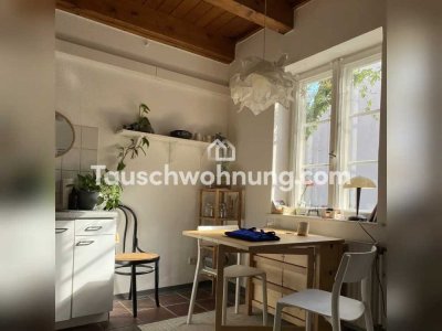 Tauschwohnung: 1-Zimmer-Wohnung über zwei Ebenen mit Terrasse