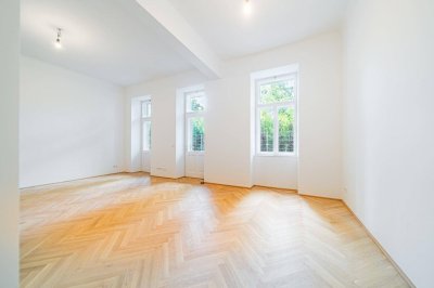 Elegante Stil-Altbauwohnung | ca. 24m2 Terrasse mit Grünblick | ERSTBEZUG