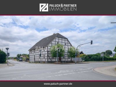 Denkmalgeschütztes Fachwerk-Ensemble mit großem Grundstück in Erwitte-Schmerlecke