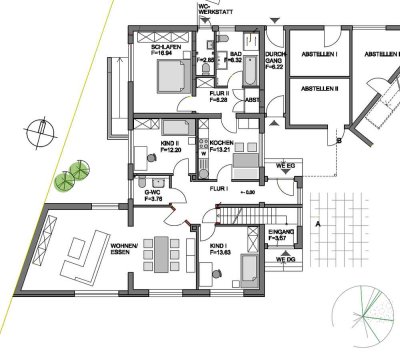 4-Zimmer-EG-Wohnung mit Garten und Terasse in Bookholzberg - Erstbezug nach Kernsanierung