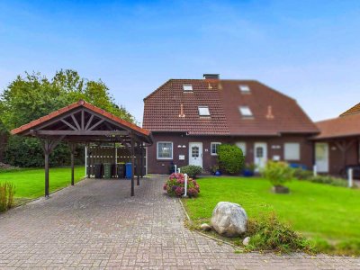 Lichtdurchflutetes Zuhause mit Garten direkt an der Nordseeküste