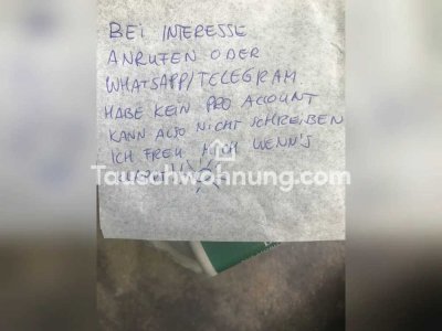 Tauschwohnung: 01634518200 ANRUFEN 3-zim.undbalkon Gegen BERLIN