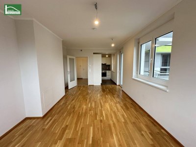 Wohnen im Markhof! Top geschnittene Wohnung mit großem Balkon nahe S-Bahn und Schwechat Zentrum! GEMEINSCHAFTLICHE DACHTERRASSE!