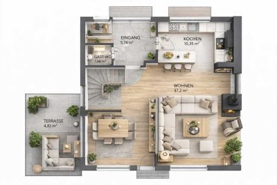 200 m² Wohnkomfort in Bestlage – Exklusive 5-Zimmer-Residenz zwischen Wasser und Park