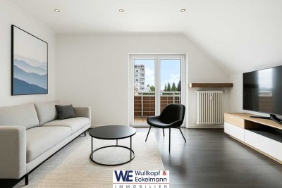 Gemütlich wohnen in Norderstedt-Harksheide: Dachgeschoss mit Balkon als Kapitalanlage!
