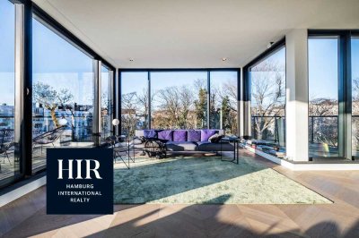 Exklusiv möbliertes Penthouse mit Alsterblick und Dachterrasse