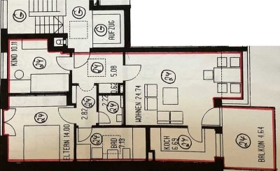 Exklusive 3-Raum-Dachgeschosswohnung mit Balkon in Ulm-Eselsberg