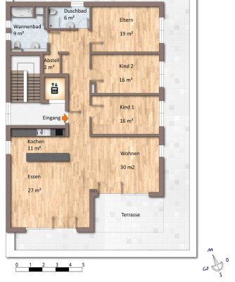 Großes Penthouse mit EBK & Parkett & TG-Platz in Oberursel!