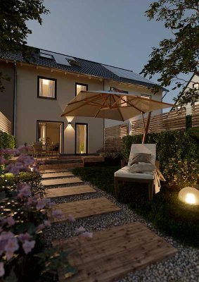 Neubau in Dortmund-Kirchhörde, Reihenmittelhaus mit Keller für die ganze Familie