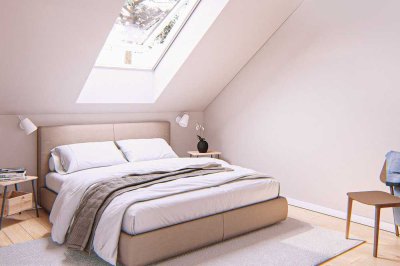 Sinzheim: Praktisch geschnittene 2-Zimmer-Wohnung im Dachgeschoss * Erstbezug