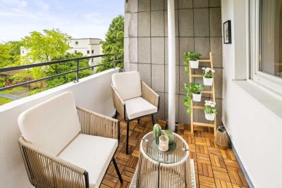 FRISCH MODERNISIERT - BARRIEREARME 3,5-ZI.-WOHNUNG MIT LOGGIA IM DUISBURGER SÜDEN; provisionsfrei