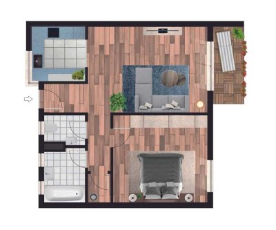 2-Raum-Wohnung mit Balkon in parkähnlicher Wohnanlage