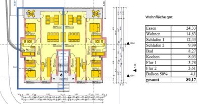 Gepflegte 3-Zimmer-Wohnung mit Balkon in Aschaffenburg-Obernau