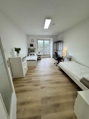 Vollmöblierte 1 Zimmerwohnung direkt am Kanal