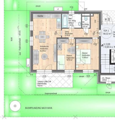 Projekt Ferdinand: Ihr Gartenidyll – 3-Zimmer-Gartenwohnung mit ca. 108 m² Eigengarten; sonniger Terrasse 10 m² – Provisionsfrei – Direkt vom Bauträger