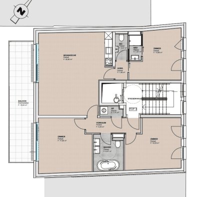 Erstbezug - moderne, sehr sonnige Neubauwohnung mit großzügiger Freifläche in Klosterneuburg
