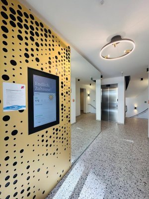 PROVISIONFREI! ERSTBAZUG! DIREKTEM BLICK AUF DIE DONAU! THE SHORE! RUHIG! HELLE 2. ZIMMER MIT 7m² BALKON! CONCIERGESERVICE! FITNESS! SPA-BEREICH! EINBAUKÜCHE!