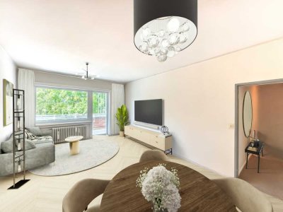 Gepflegte 2 Zimmer Wohnung mit Sonnenbalkon zum Modernisieren